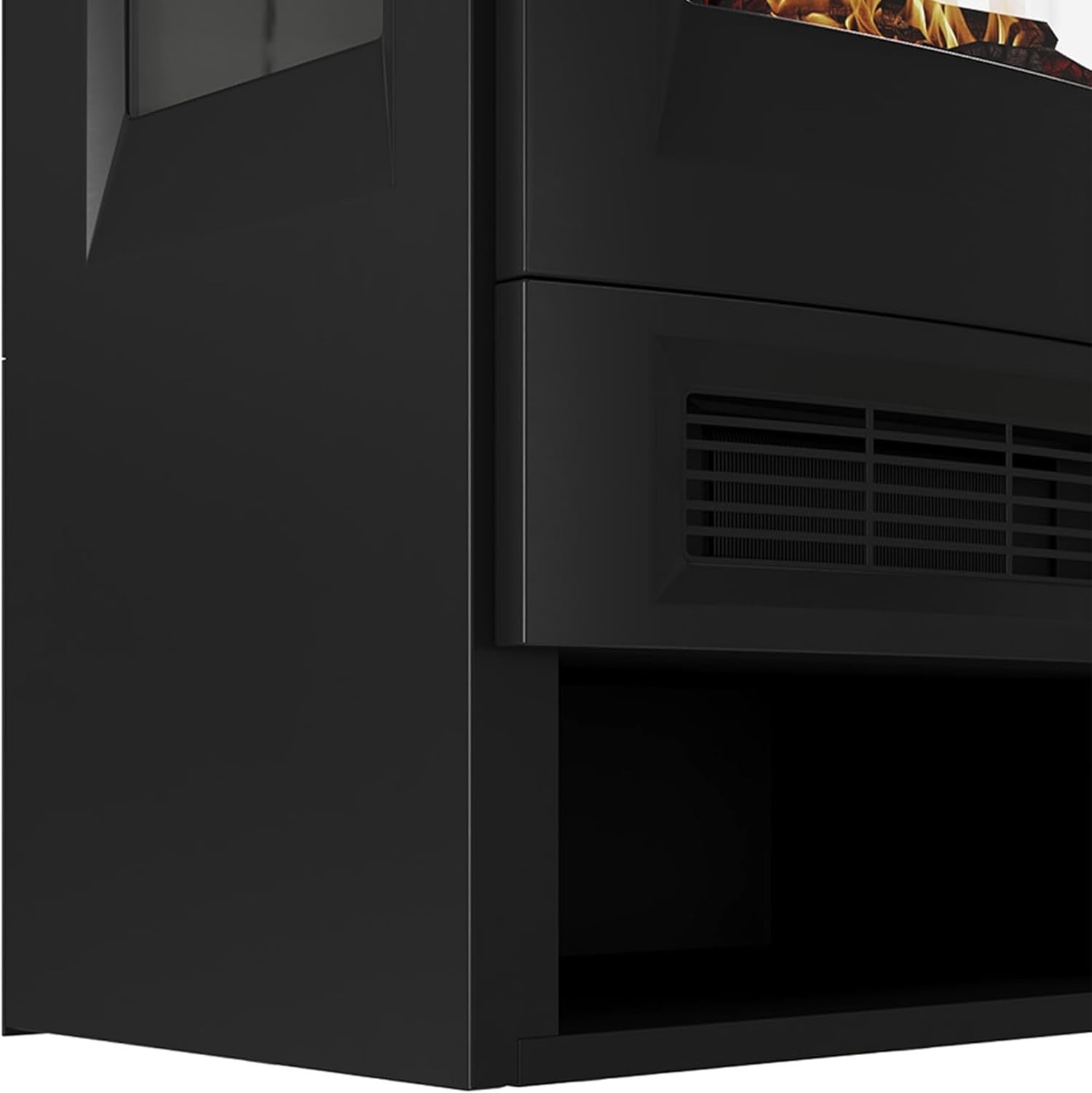 Electric Fireplace Heater 3D Glass Stove 8 Flame Remote Smart App