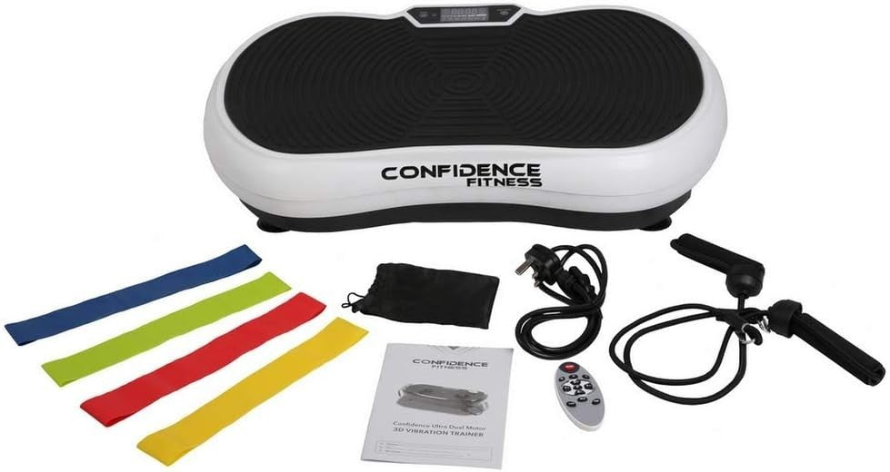 White Vibration Plate Exercise Machine 180 Speeds Full Body Workout