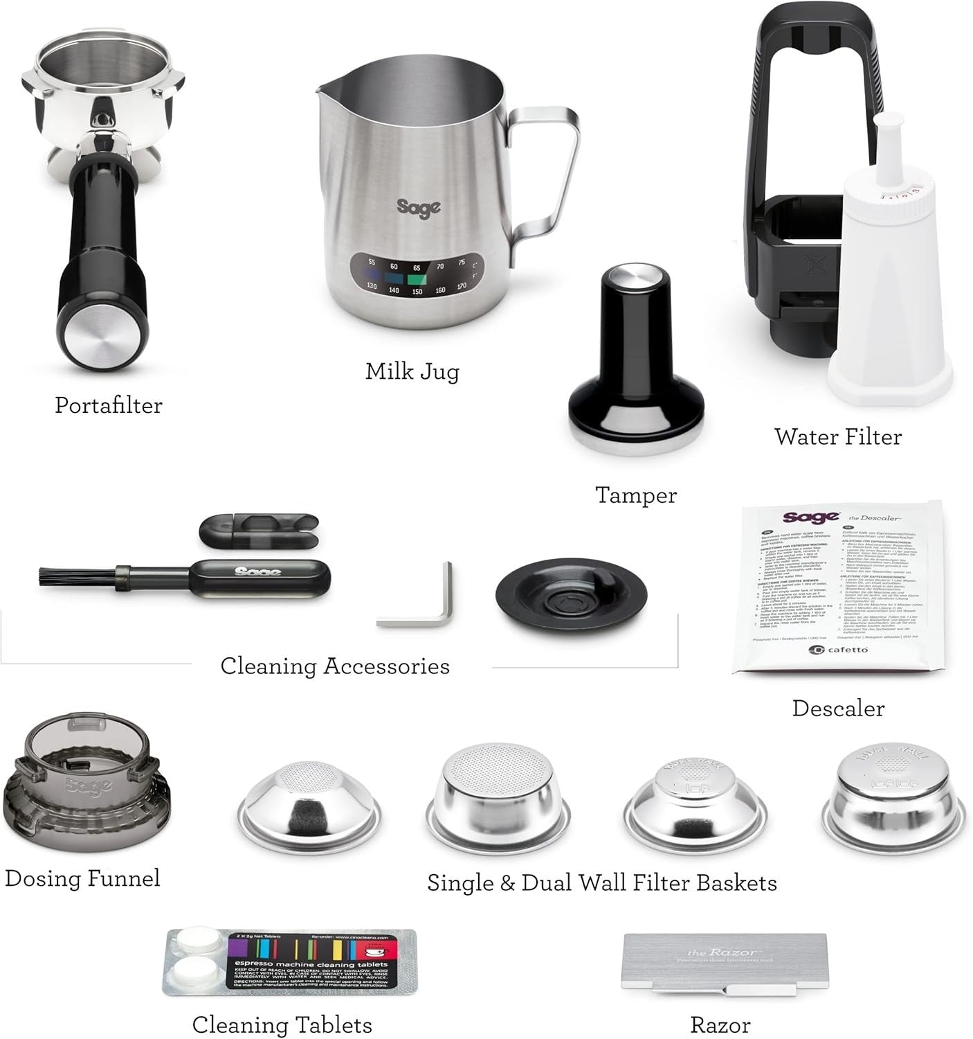 Barista Coffee Machine 2L Bean Grinder 15-Bar Pump Steam Wand Stainless