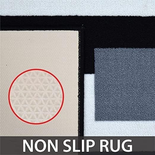 Extra Long Hallway Runner 80x300cm Black Grey Geometric Flat Weave Rug