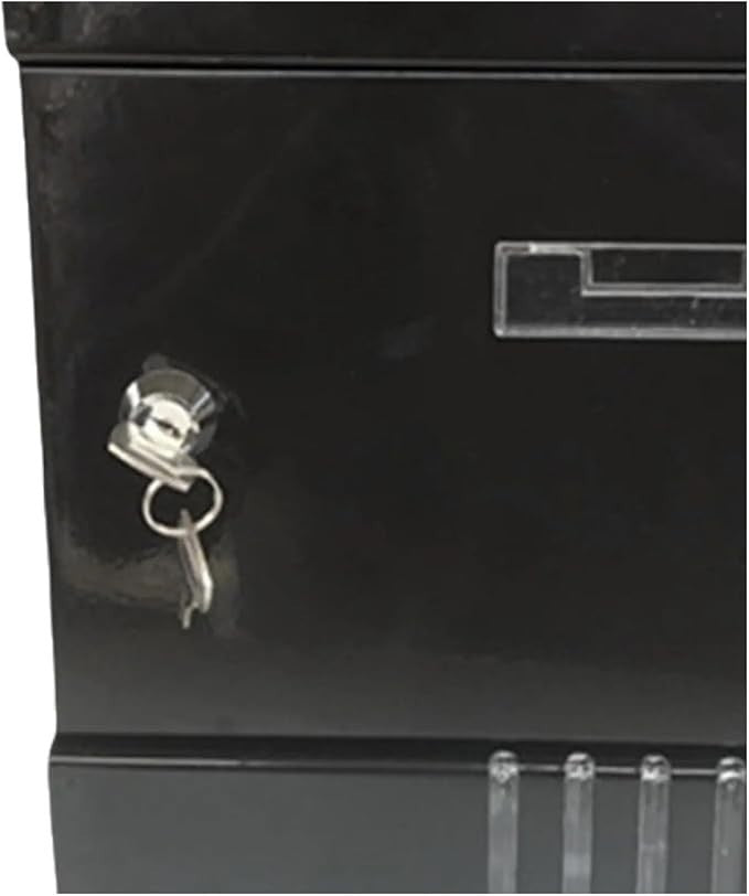 Locking Wall Mailbox Waterproof Metal Post Box with Key – Heavy Duty & Secure