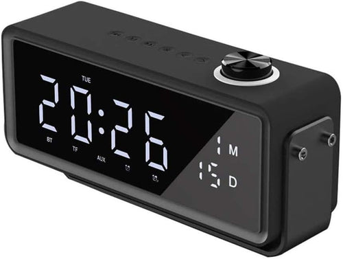 Bluetooth Alarm Clock Speaker FM Dual Alarm LED Display Sleep Timer