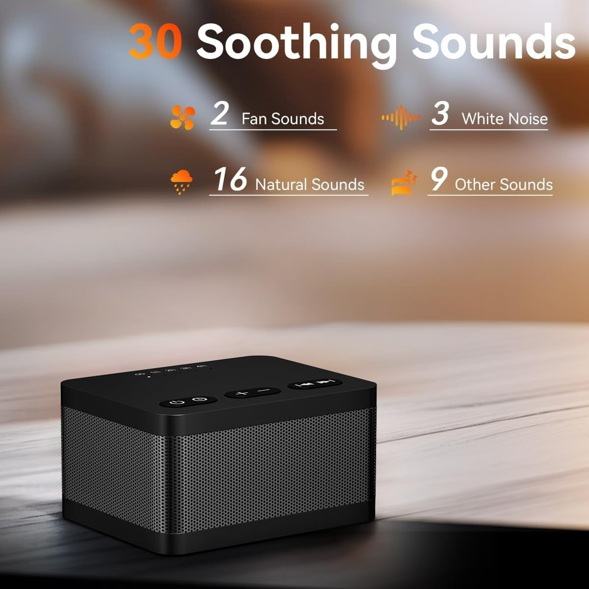White Noise Sound Machine 30 Soothing Sounds 36 Volume Levels Sleep Aid