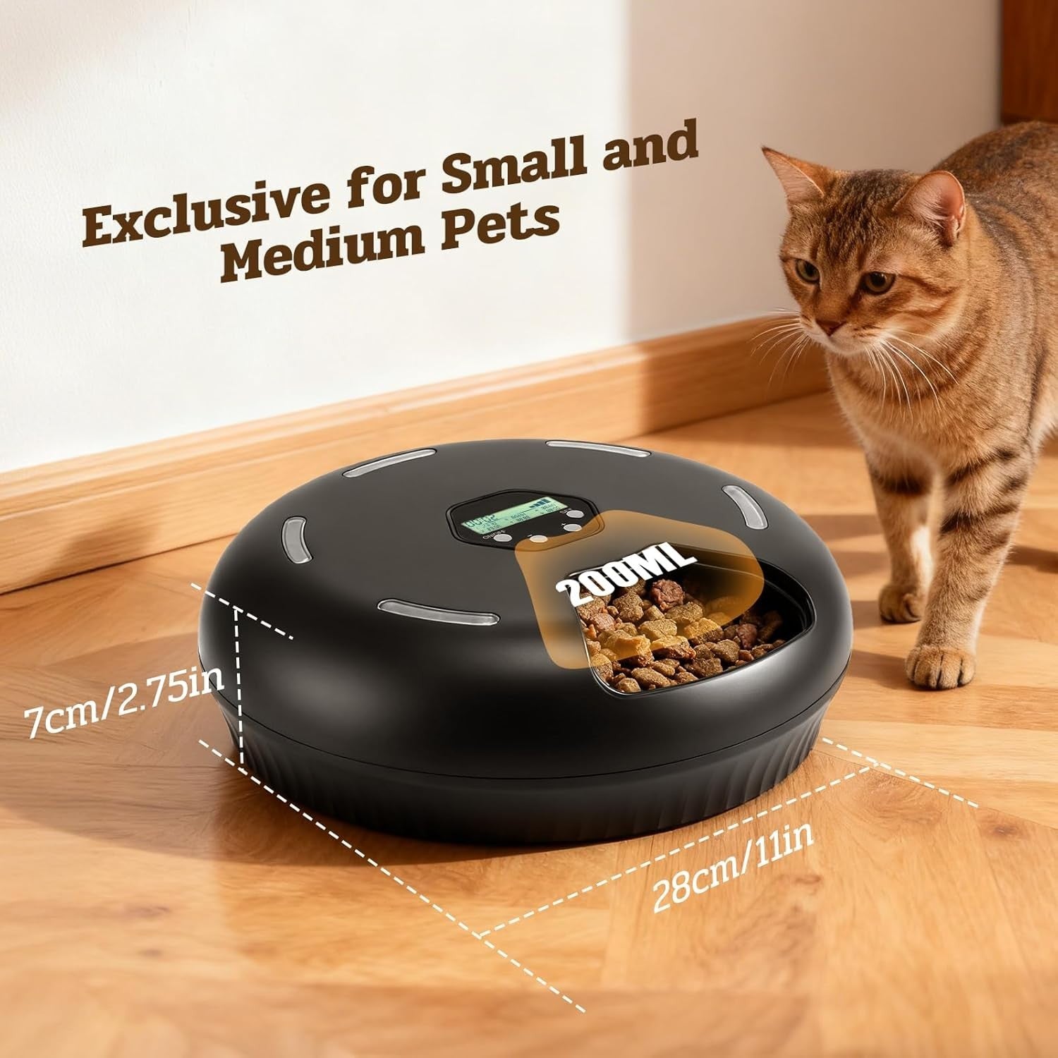 Automatic Wet Food Cat Feeder Refrigerated 6 Meal Timer Pet Dispenser