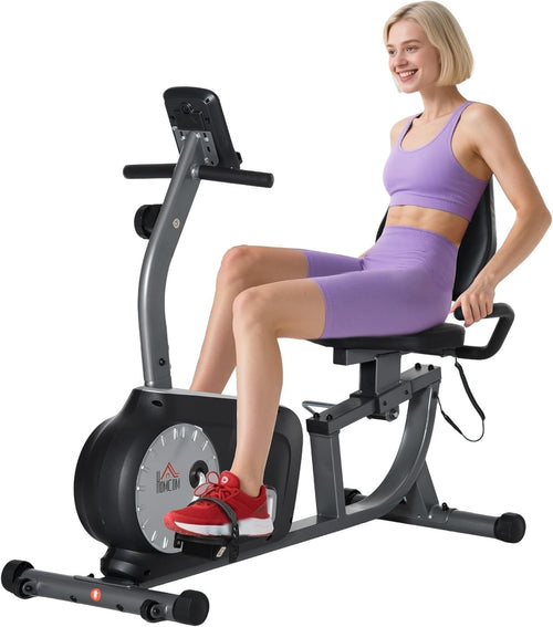 Exercise Bike LCD Display Quiet 8-Level Magnetic Resistance Adjustable Seat Home