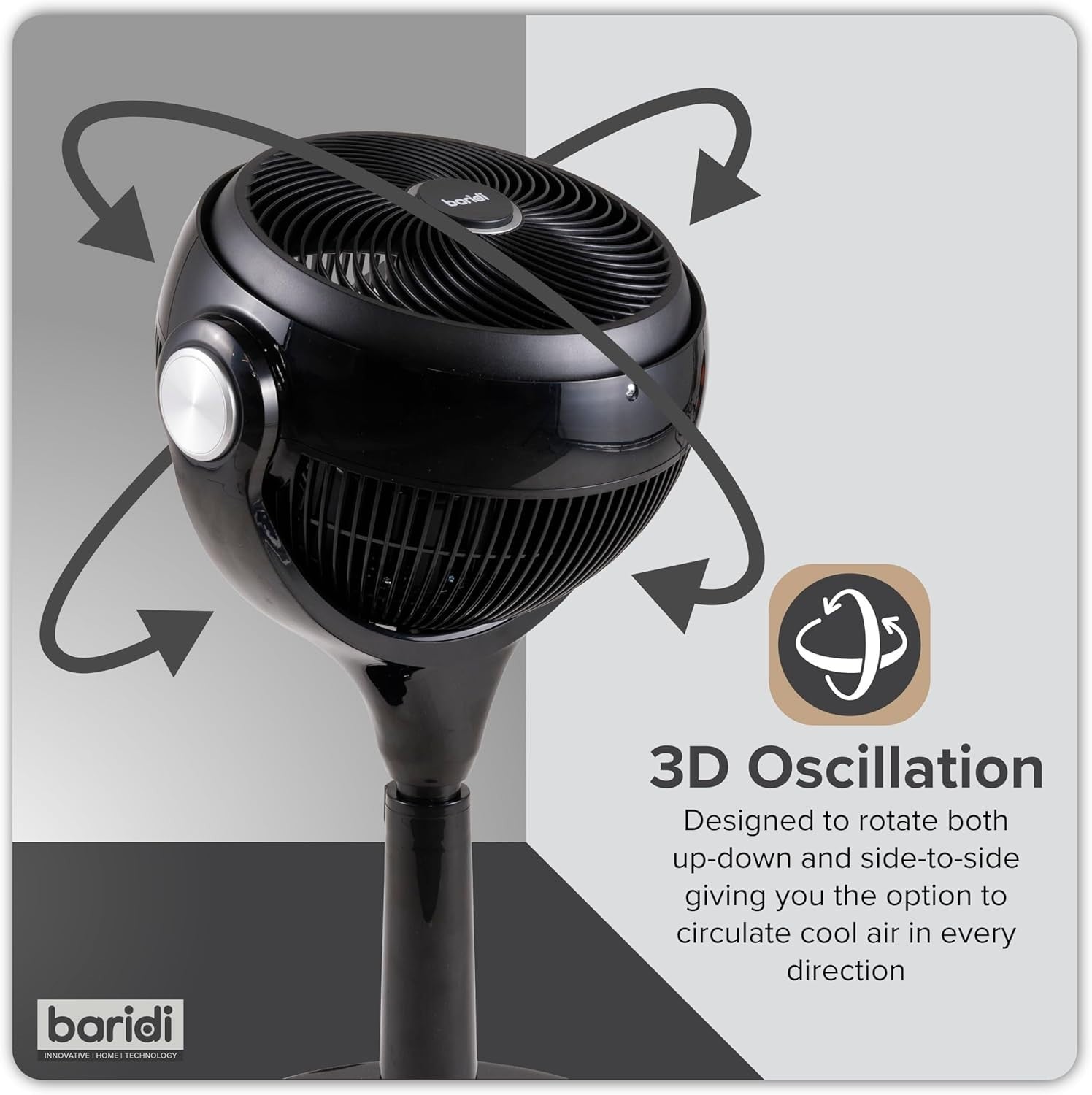 Pedestal Fan w/ Remote Control & 12hr Timer – 30 Speeds Ultra Quiet Oscillating