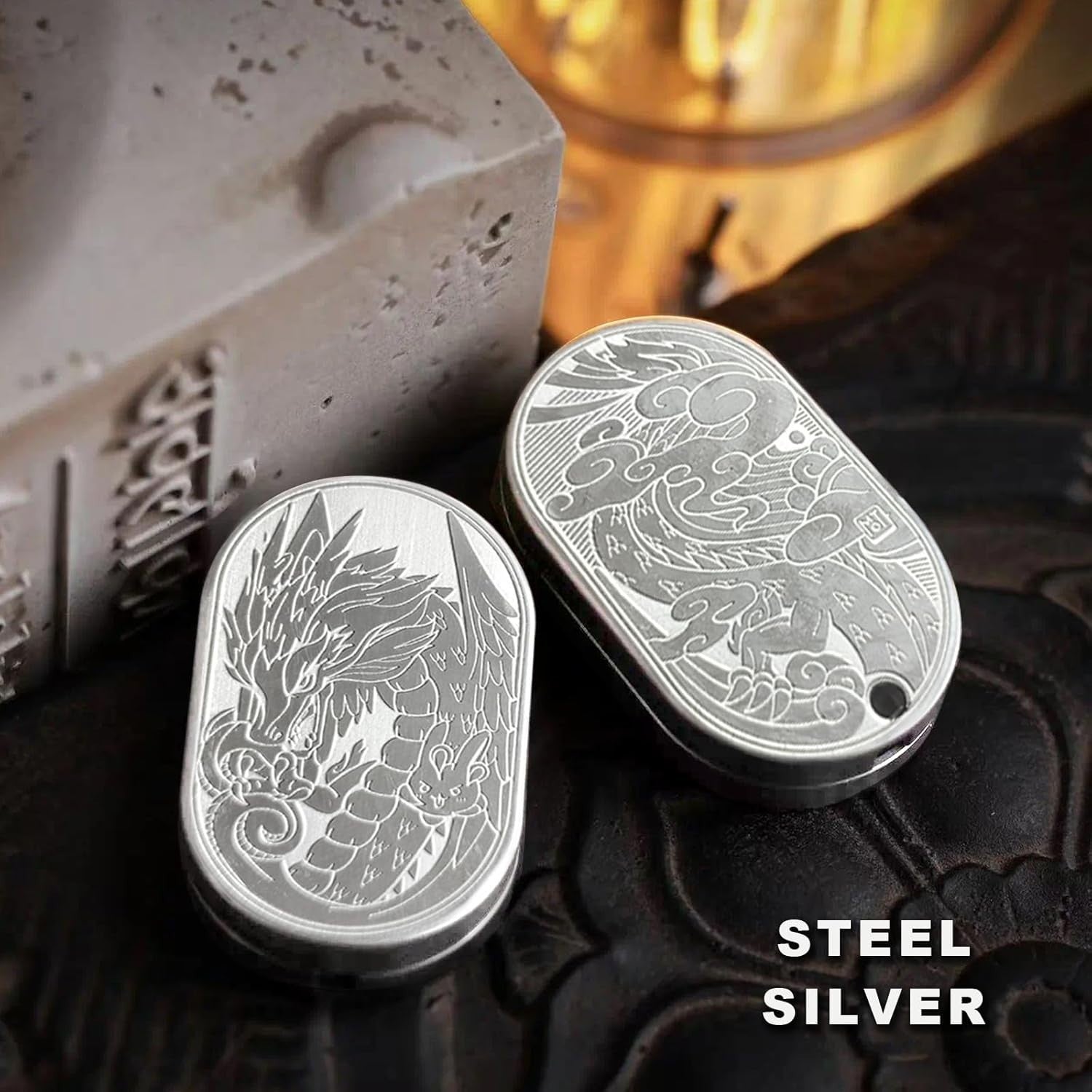 Mechanical Titanium Dragon Click Fidget Slider ADHD Stress Relief Toy