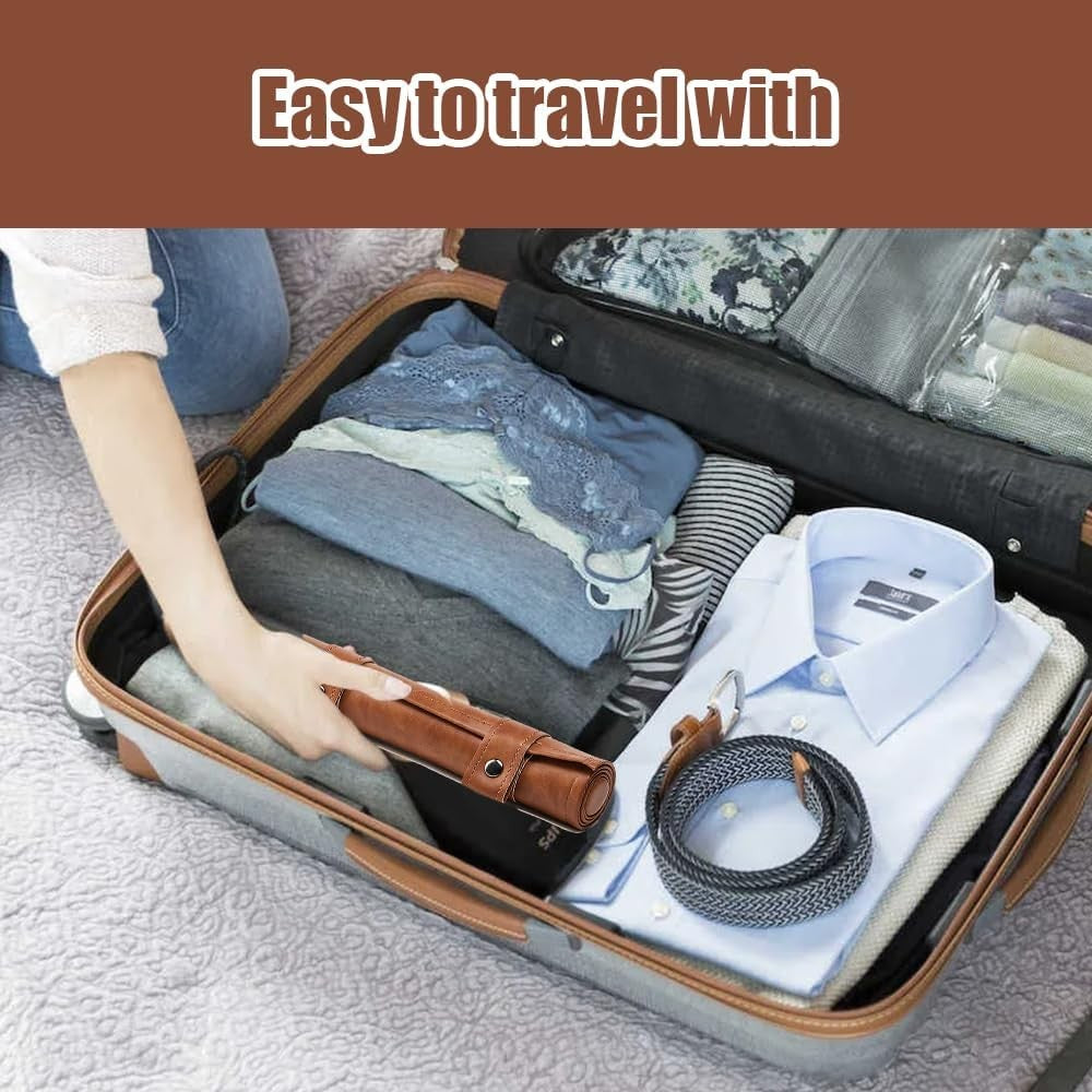 Backgammon Travel Game Set Roll Up Board with Dice Pieces Portable Case