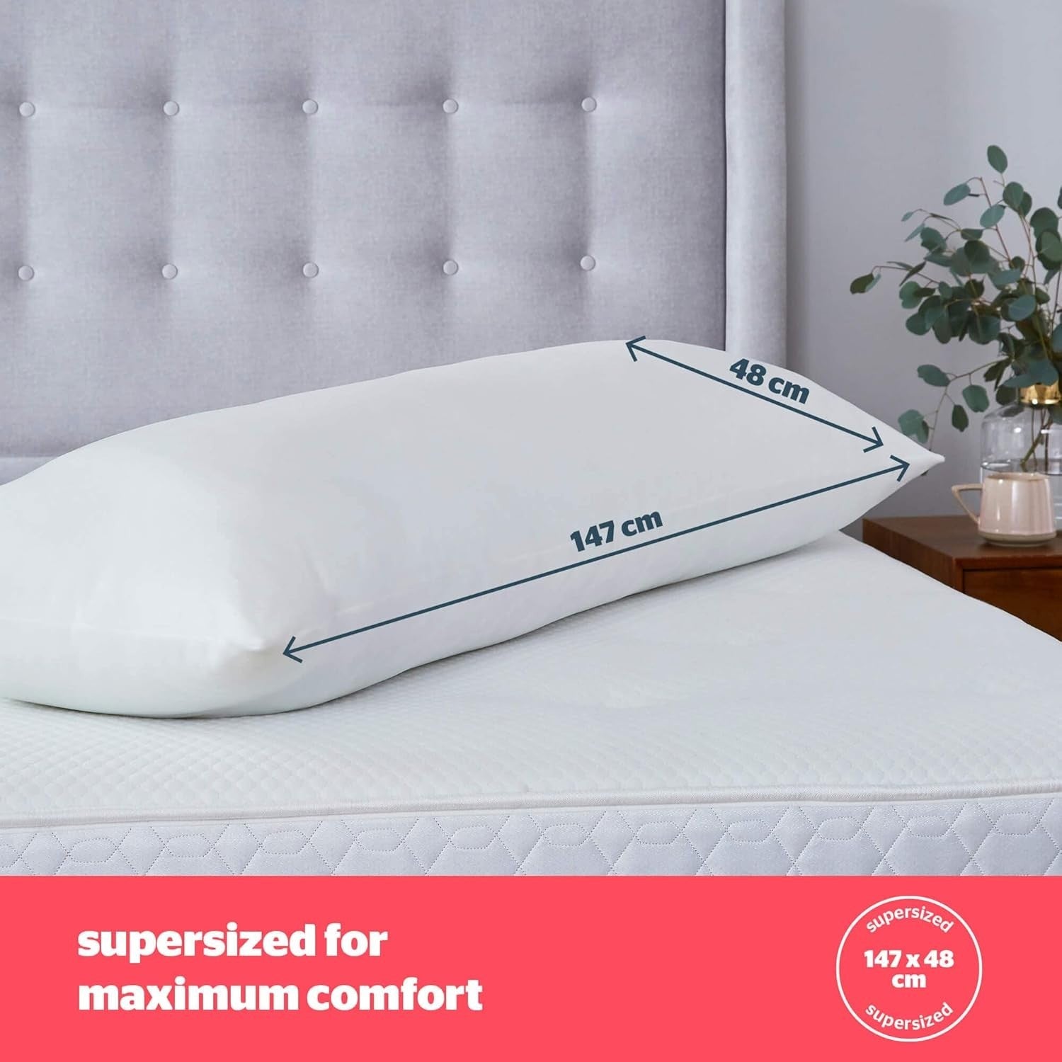 Pregnancy Pillow 2-in-1 Nursing Maternity Full Body Leg Support Washable