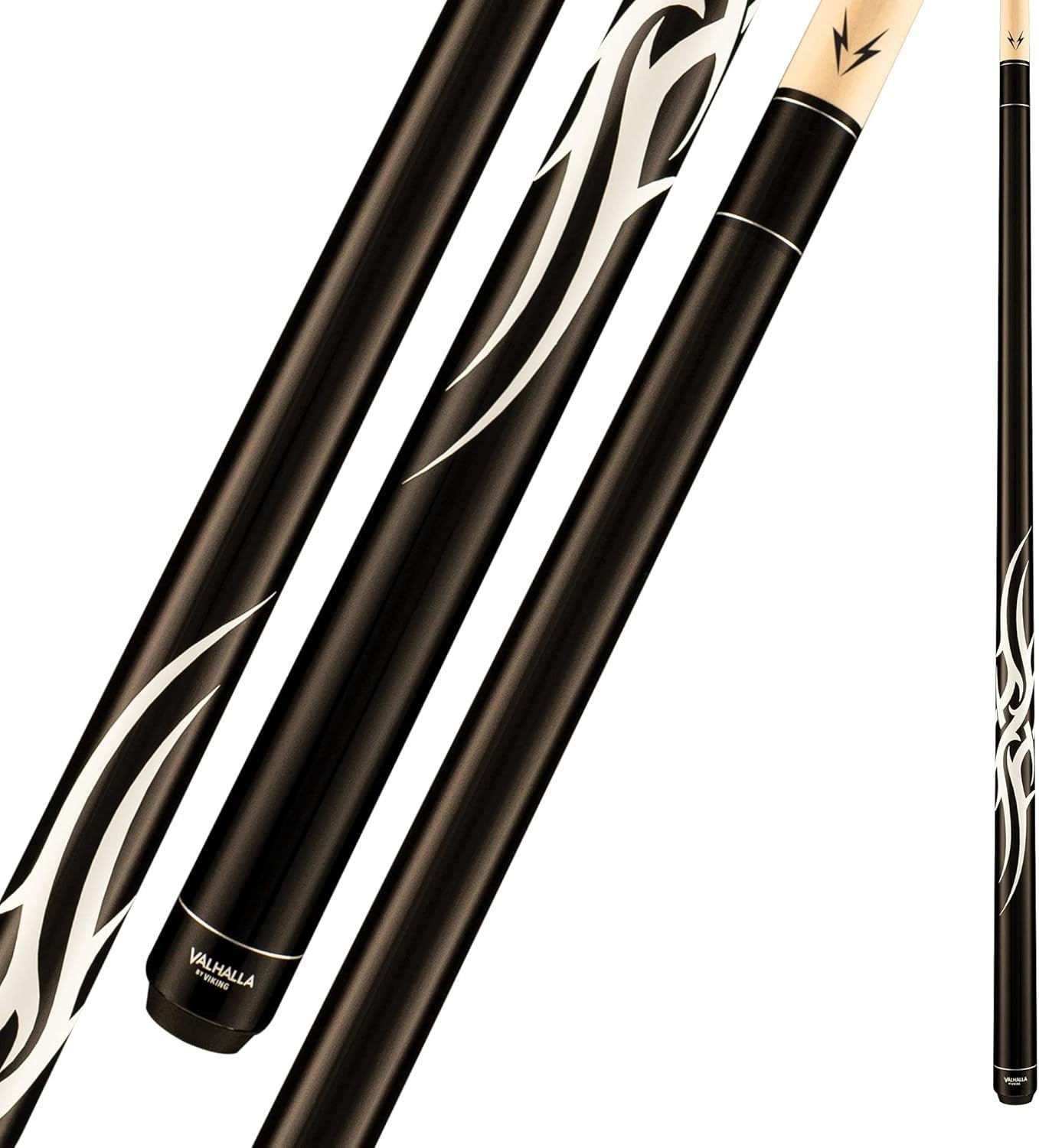 58" Pool Cue 18oz No Wrap 13mm Tip 2-Piece Steel Joint