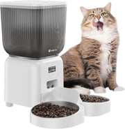 Automatic Cat Feeder 5L Dry Food Dispenser Timer 6 Meals Portion Control
