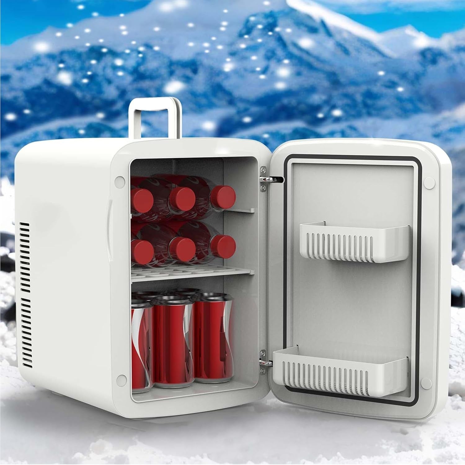 Mini Fridge 15L Cooler & Warmer 12V DC Portable White Compact Tabletop