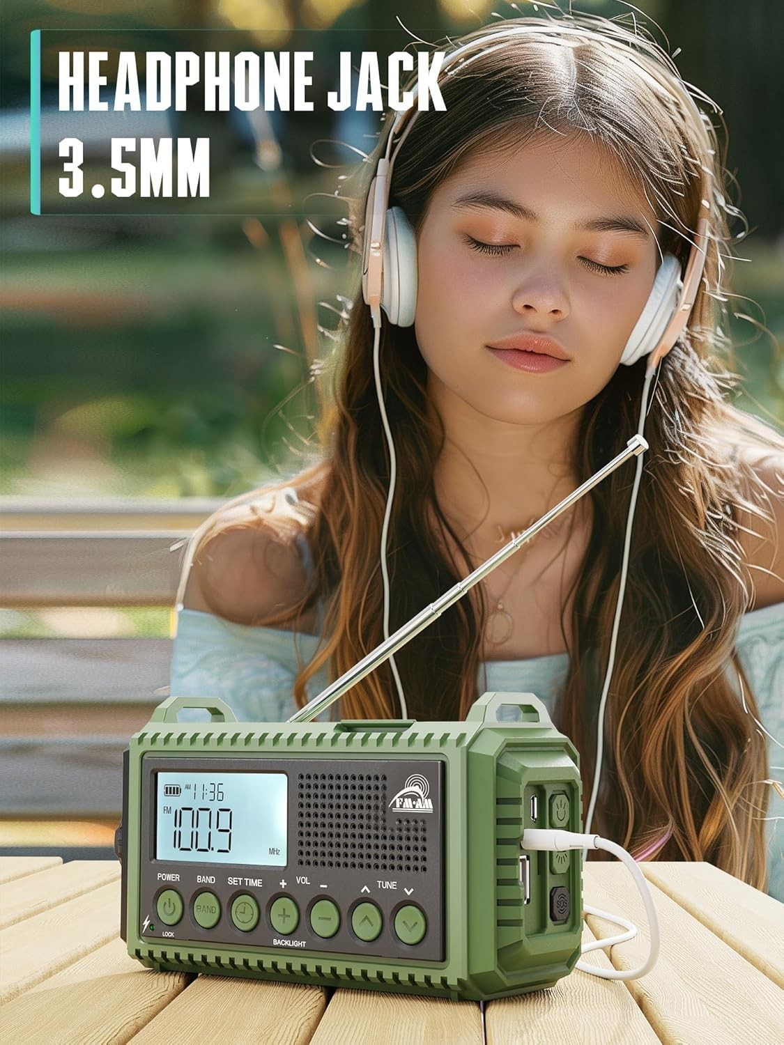 Emergency Wind Up Solar Radio AM/FM/SW 12000mAh Waterproof Torch