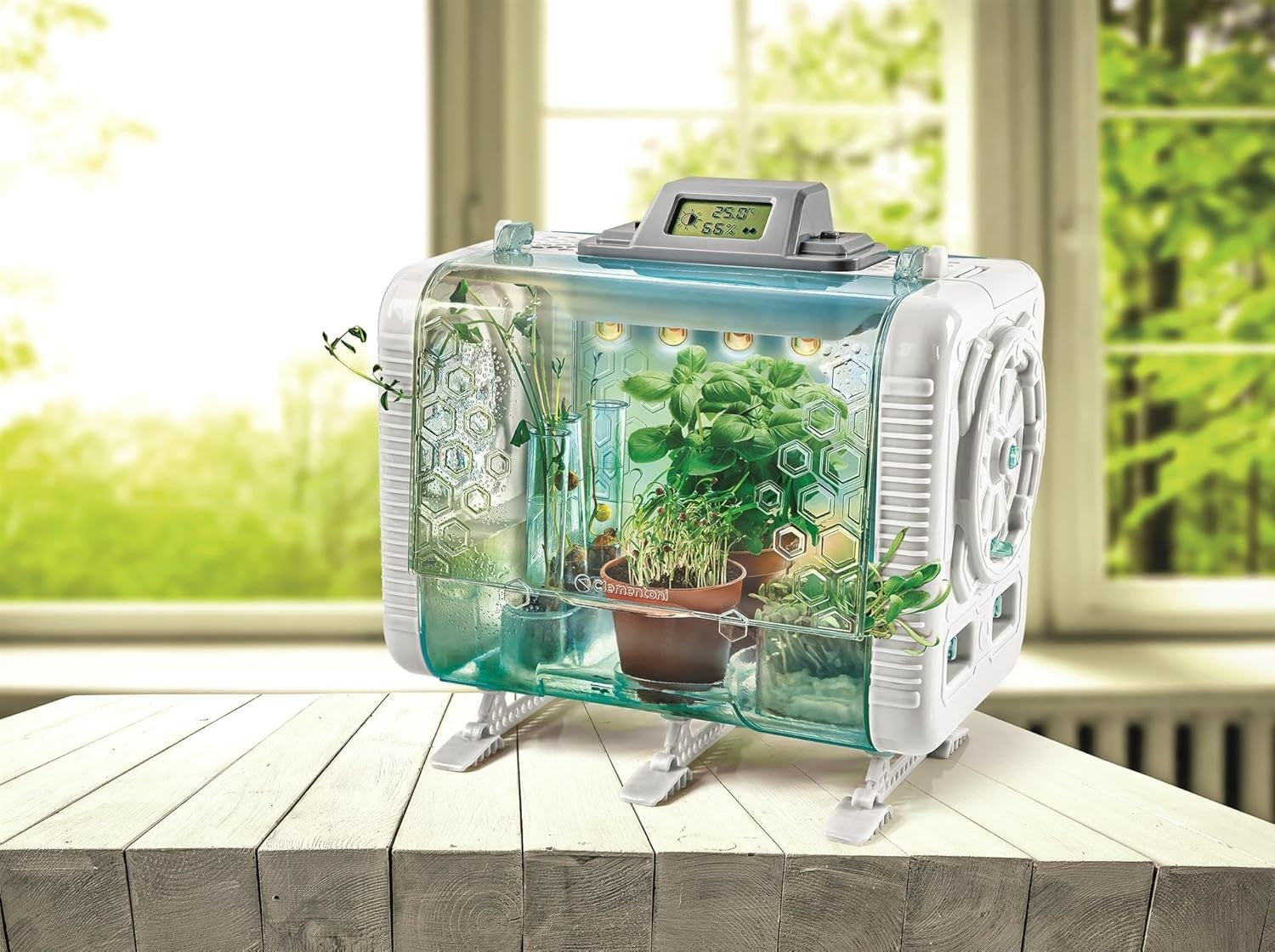 Smart-Tech Interactive STEM Greenhouse Kit with Sensors & LCD Display for Kids