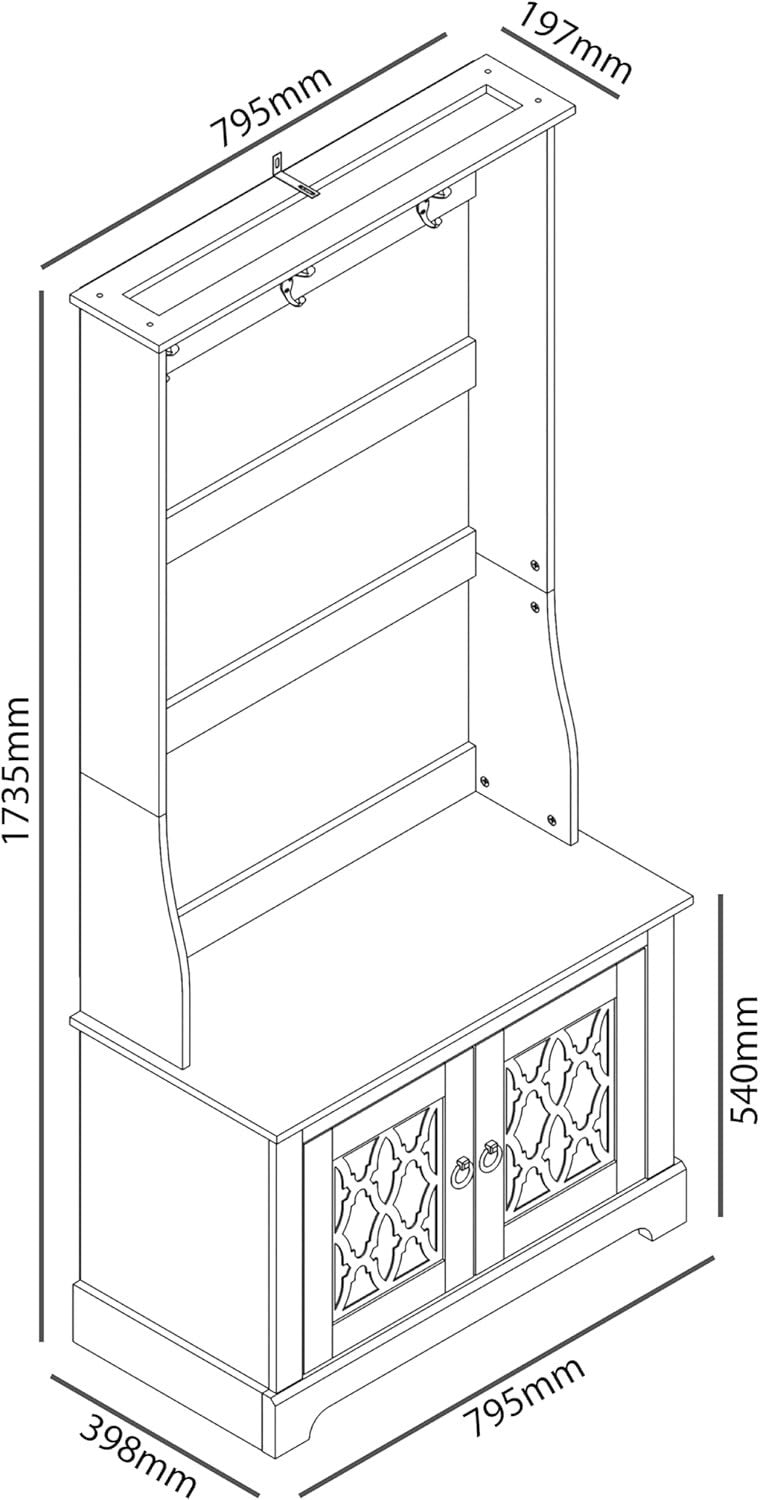 Cool Grey Hallway Bench with Coat Rack Storage Cabinet Entryway Organizer