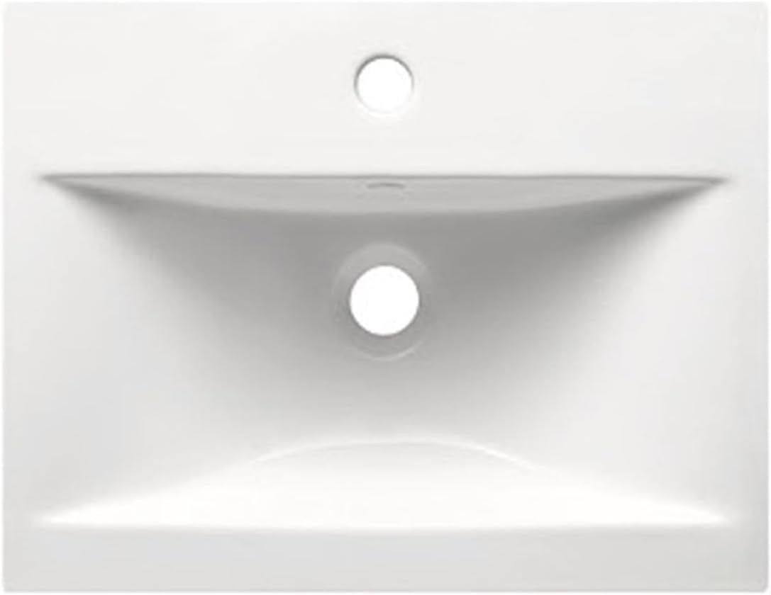 600mm White Bathroom Vanity Unit  Basin Gloss Floor Standing Cabinet