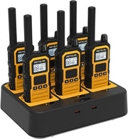 IP67 Waterproof Walkie Talkies 6 Pack Long Range Industrial Two Way Radio