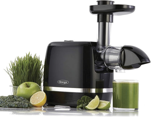 Quiet Cold Press Slow Juicer Compact Masticating High Nutrition Black