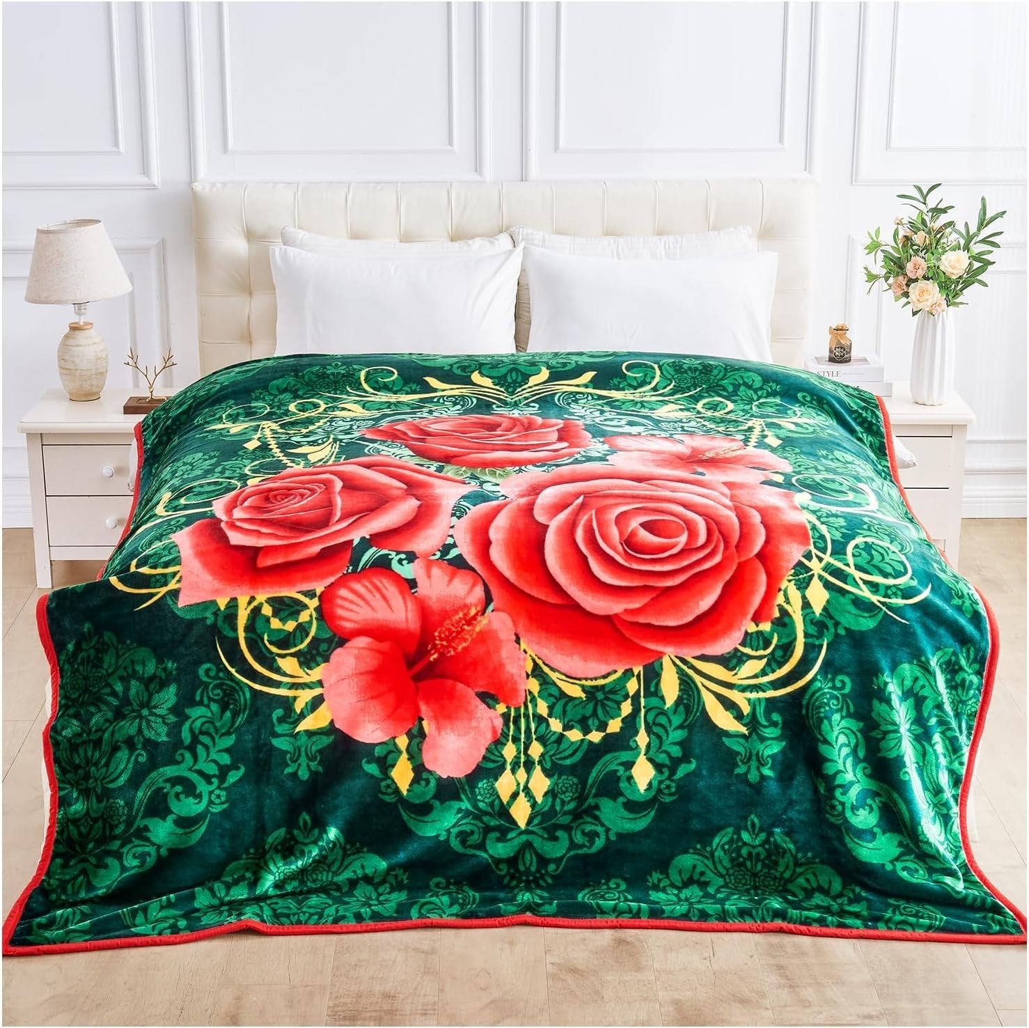 Royal Roses 4kg Sherpa Weighted Blanket 200x240cm King