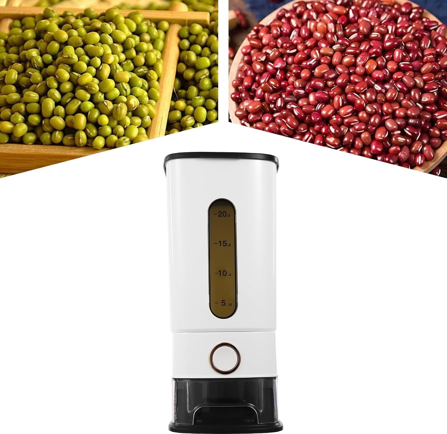 12KG Rice & Cereal Dispenser Airtight Storage Container with Cup
