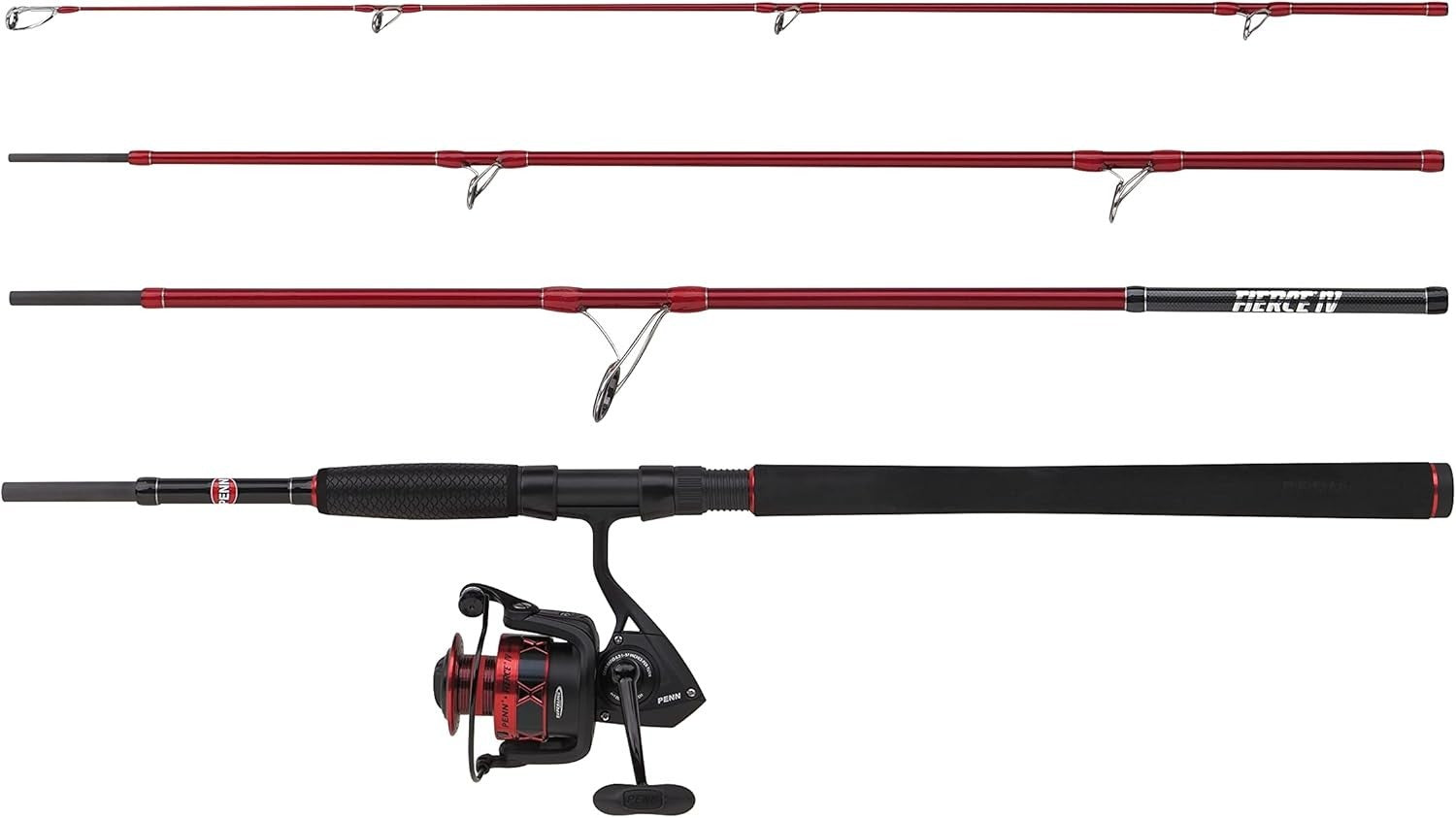 Travel Spin Fishing Rod & Reel Set – Saltwater Seabass Carbon Combo 2.74m