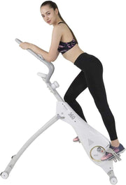 Foldable Magnetic Exercise Bike w/ LCD Monitor, Upright & Recumbent Modes 120kg