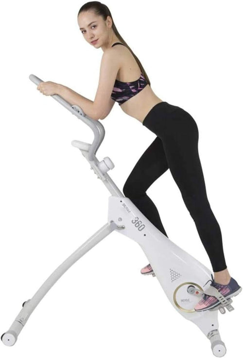 Foldable Magnetic Exercise Bike w/ LCD Monitor, Upright & Recumbent Modes 120kg