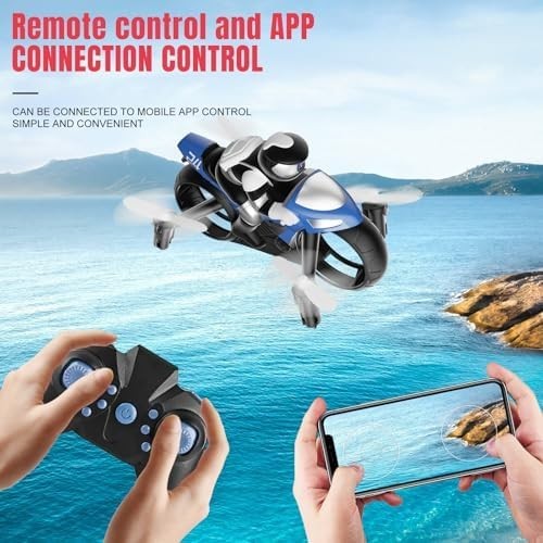 2-in-1 Mini Drone with 1080P Camera & RC Motorbike Toy – WiFi App Control