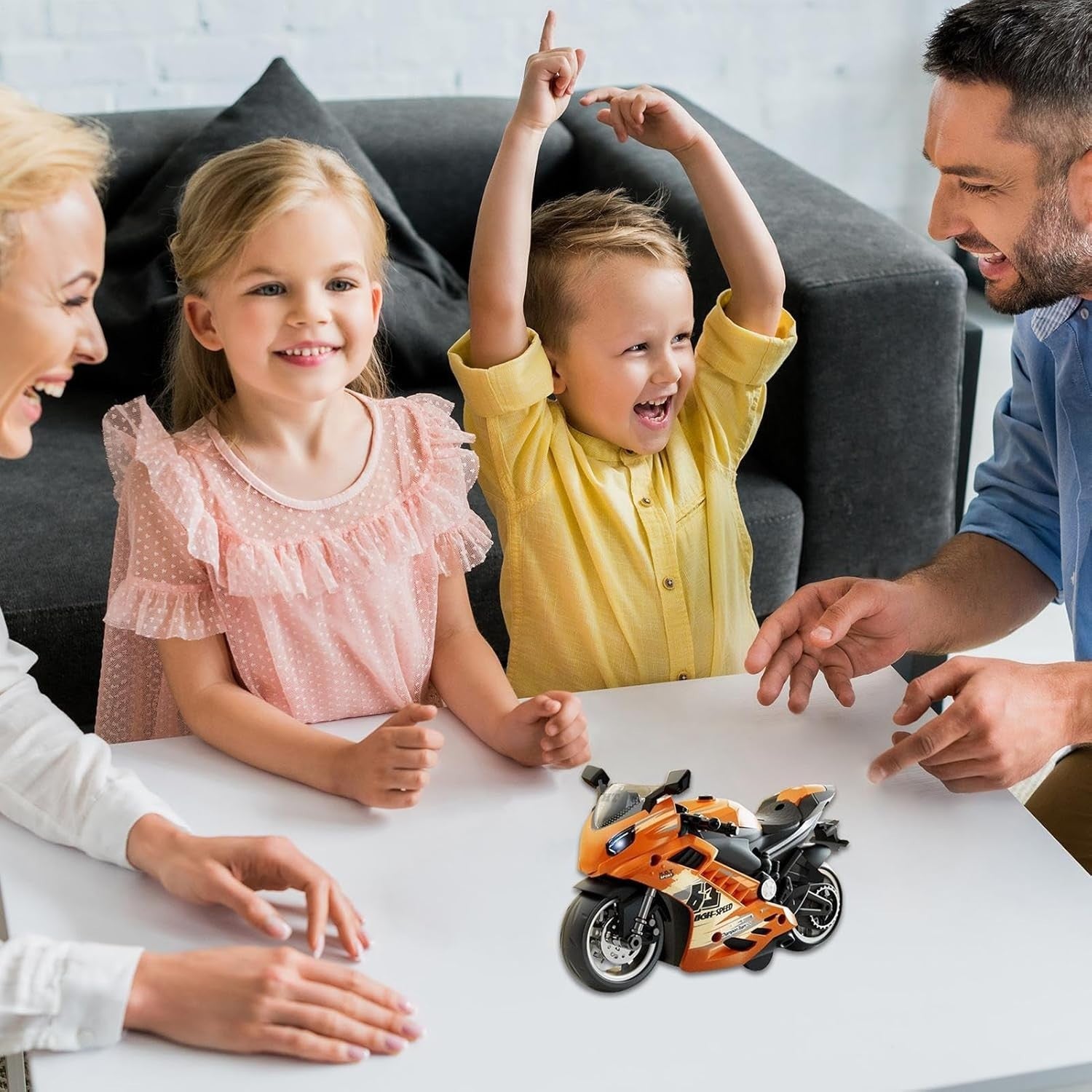 Electric Motorcycle Model Kit Toy | Realistic Lights & Sound | DIY Bike Build