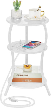 3-Tier Round Side Table with Storage Shelves – Sturdy, Stylish & Space-Saving