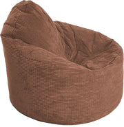 XL Corduroy Bean Bag Chair Mocha Giant Seat Soft Lounge for Adults Kids