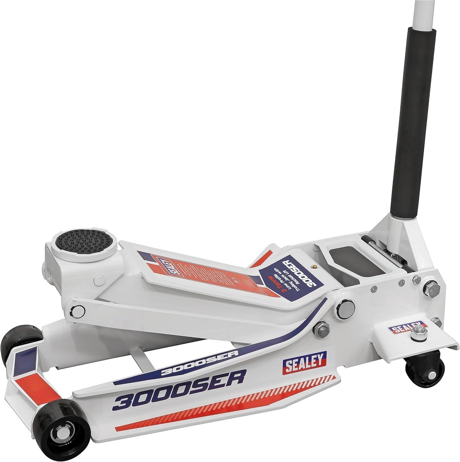3 Ton Low Profile Long Reach Trolley Jack Twin Piston Rocket Lift 100–535mm