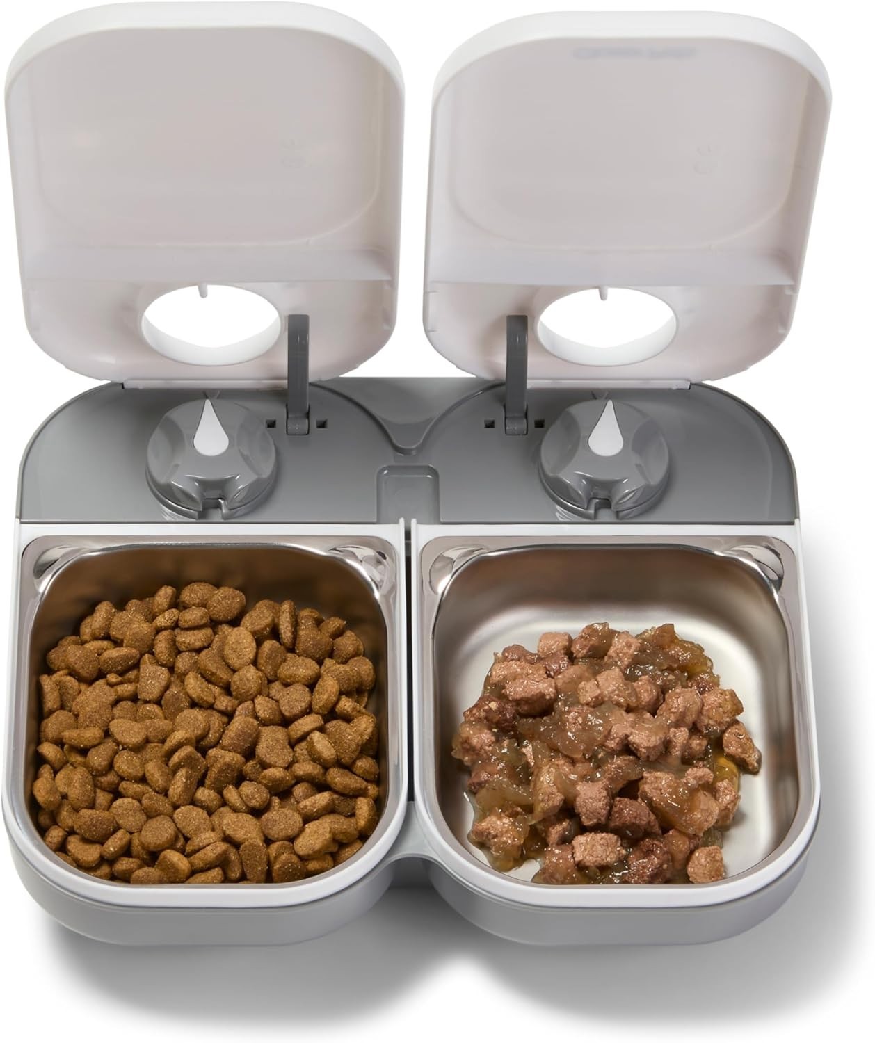 Automatic Pet Feeder 2 Meal Timer Wet Dry Food Dispenser Ice Pack