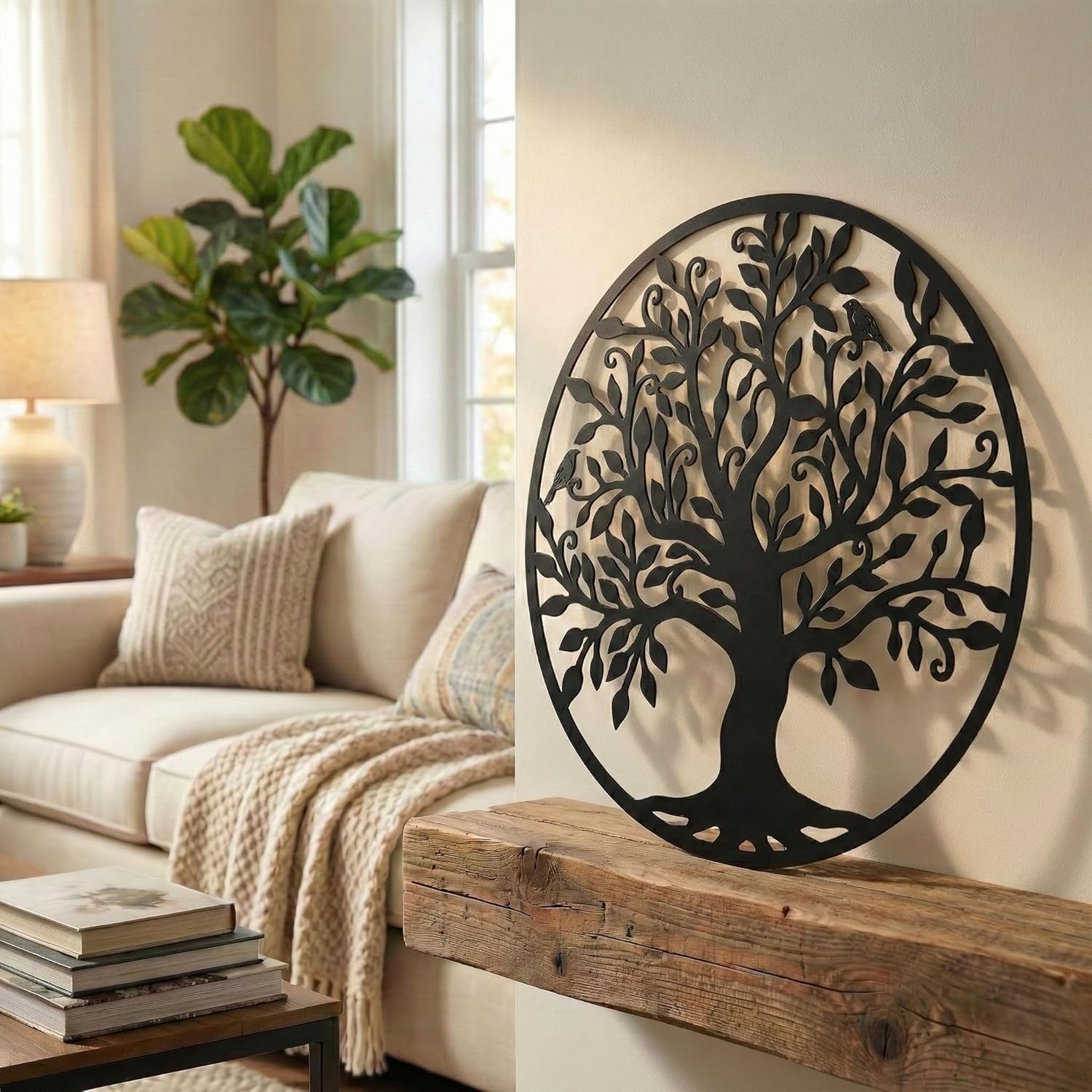 Large Metal Tree of Life Wall Art 72cm Family Sign Decor