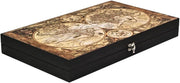 23 Inch Luxury Backgammon Set Leatherette Folding Board Game Gift