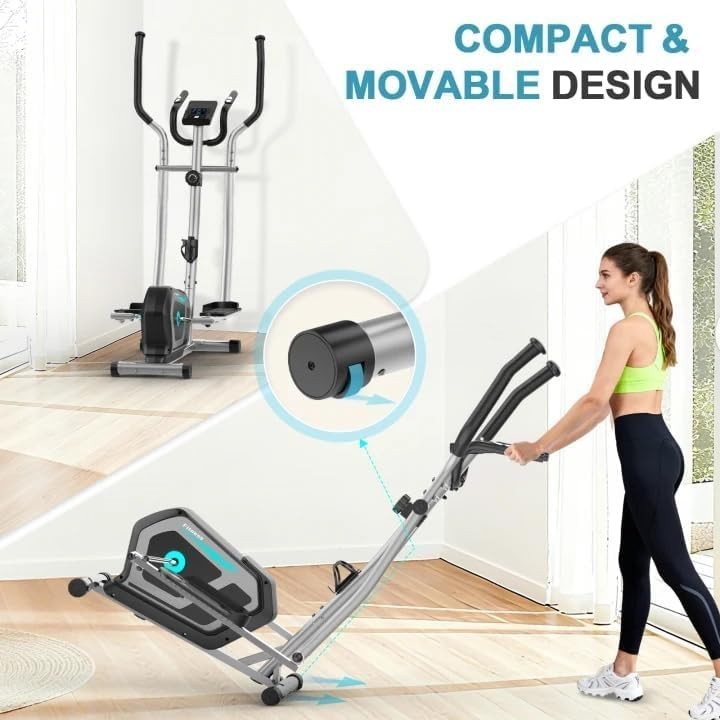3-in- 1 Elliptical Cross Trainer 16-Level Magnetic Resistance Home Gym