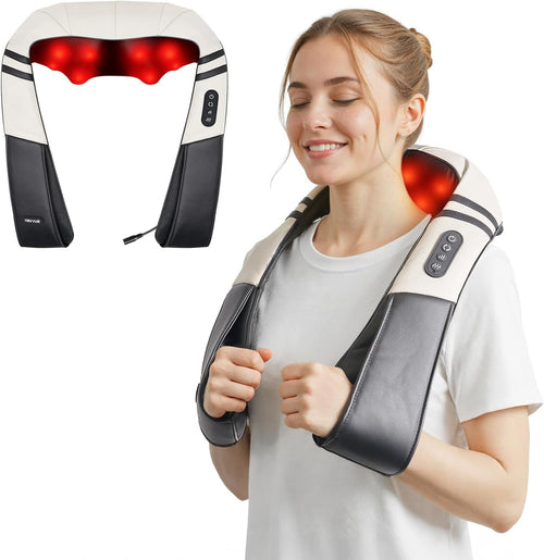 Shiatsu Neck Massager with Heat Deep Tissue 3D Kneading Shoulder Back