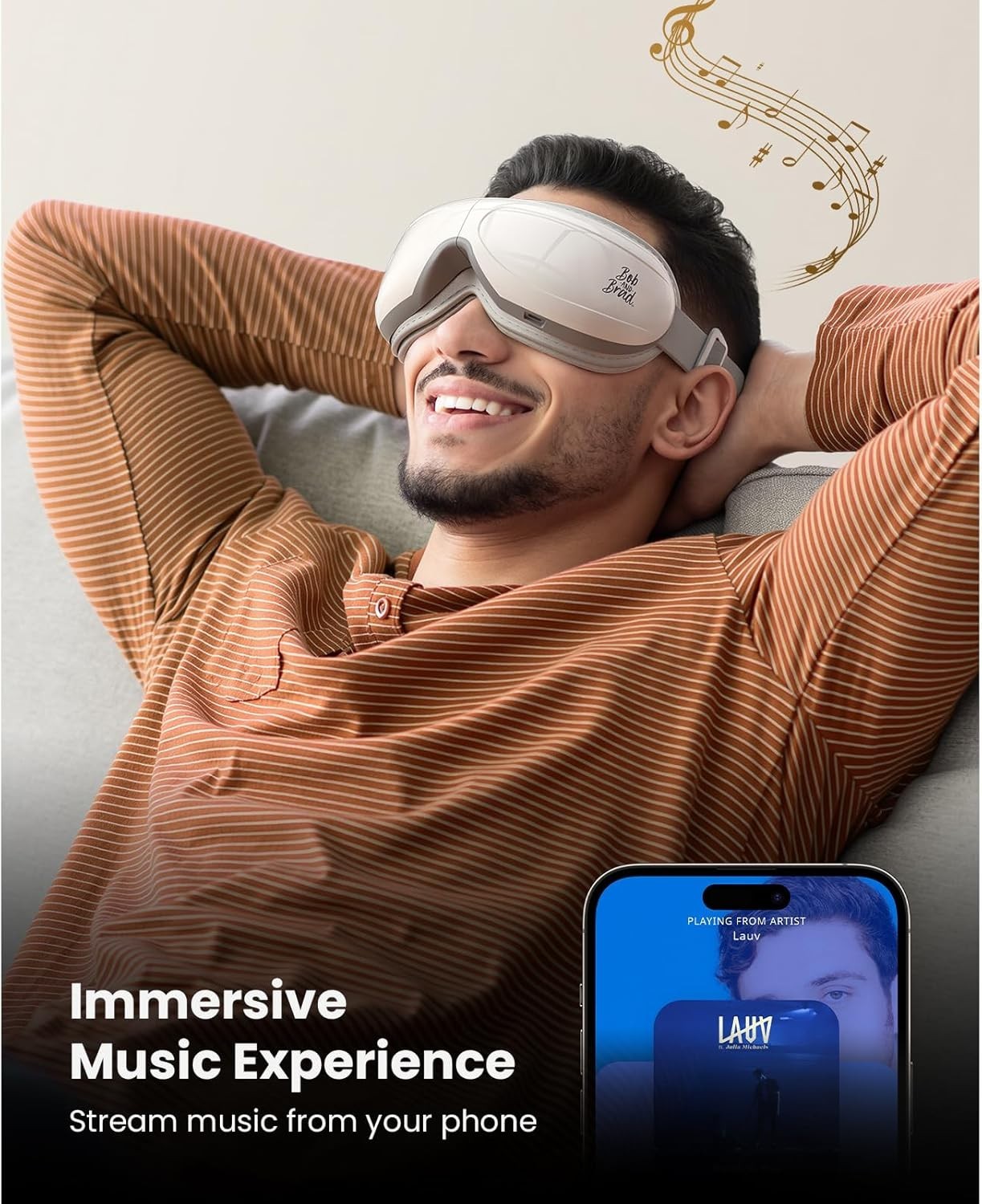 Heated Eye Massager Dry Eyes Migraine Relief Sleep Mask Remote