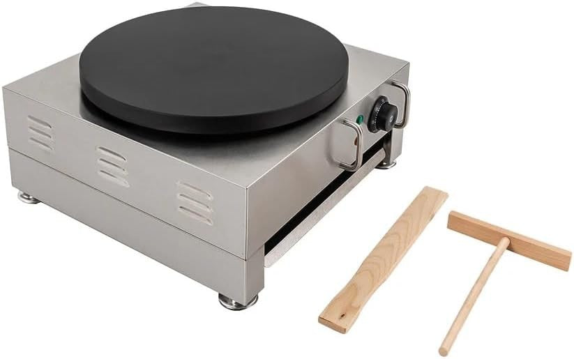 15.75" Electric Crepe & Pancake Maker 2.8KW Non-Stick Hotplate 300°C
