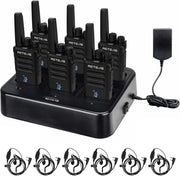 Walkie Talkies 6 Pack Long Range 2 Way Radio w/ Screen Charger VOX