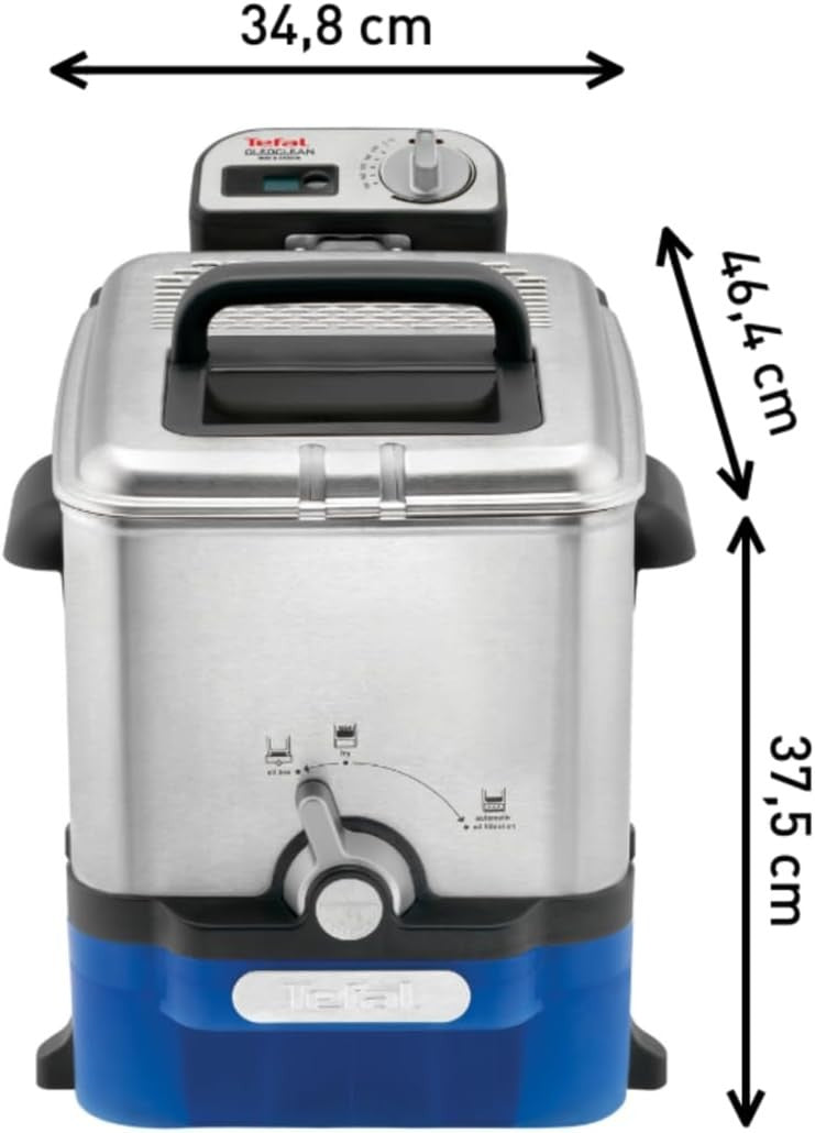 Electric Deep Fryer 2300W Stainless Steel Single Tank Countertop Fryer Home