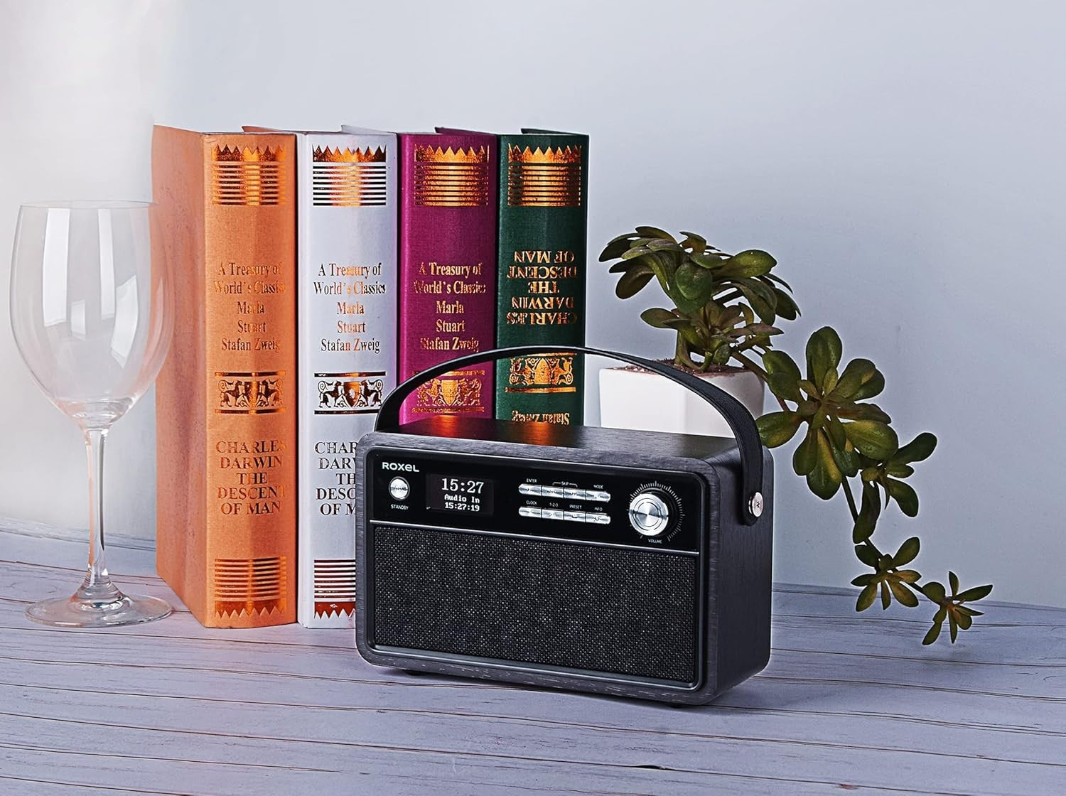 Retro DAB+/FM Bluetooth Wireless Alarm Clock Radio USB TF AUX