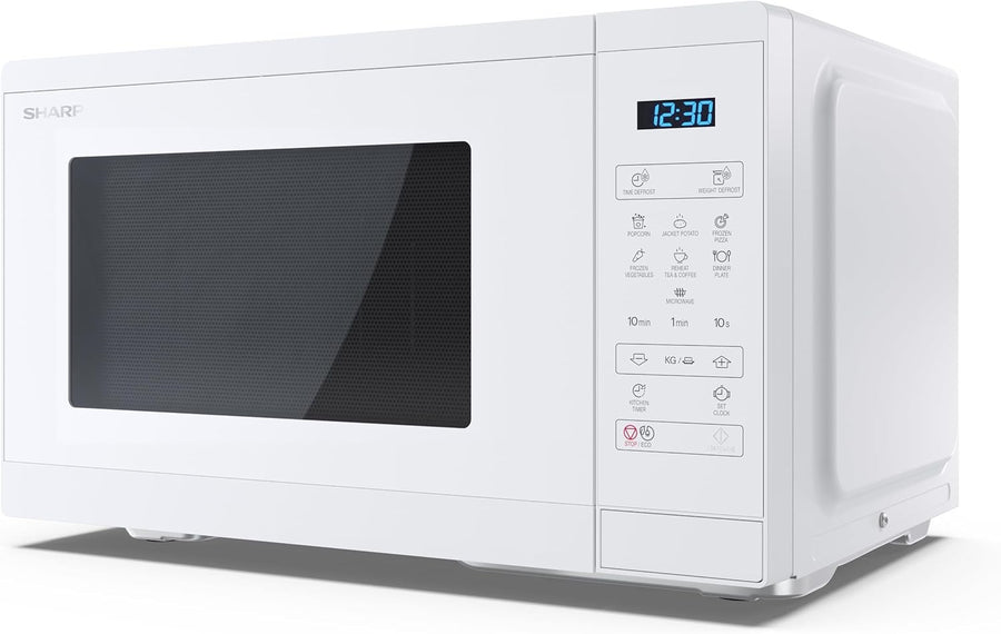 900W Solo Microwave Oven – 25L Digital, Crystal White, Touch Control