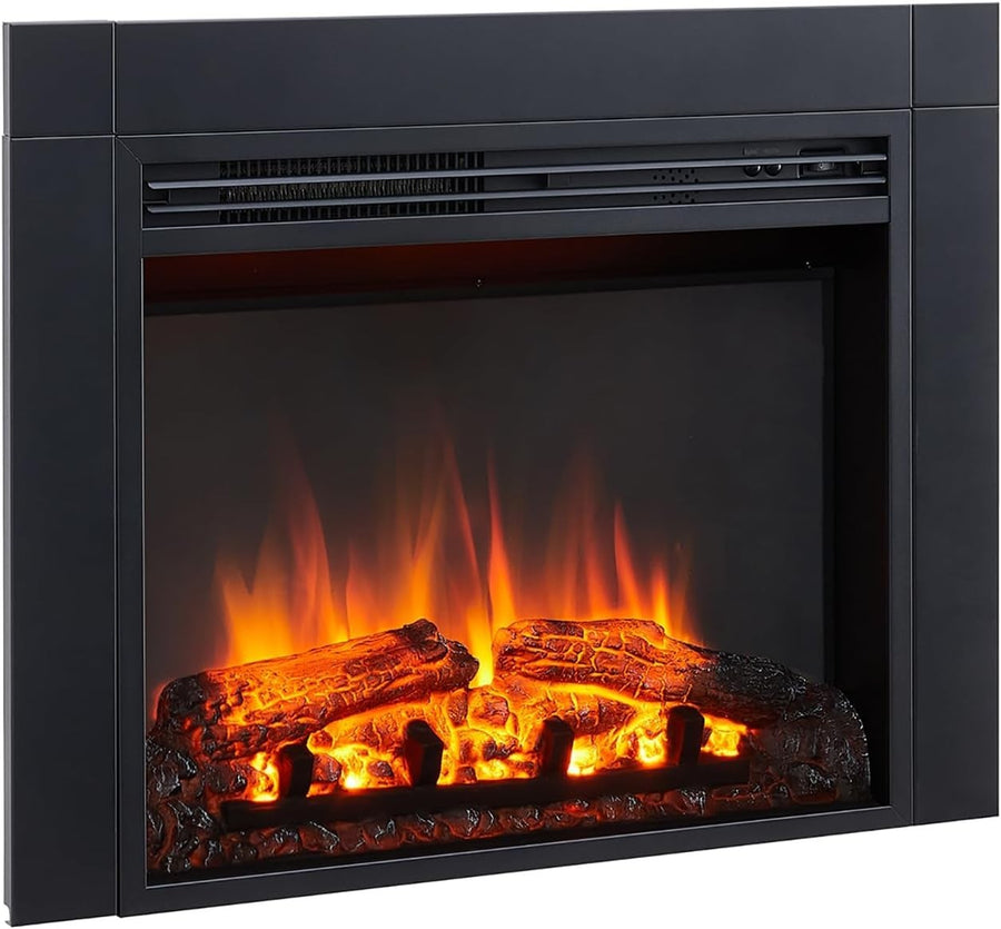 Built-In Electric Fireplace Insert 72cm LED Flame Heater Remote Control