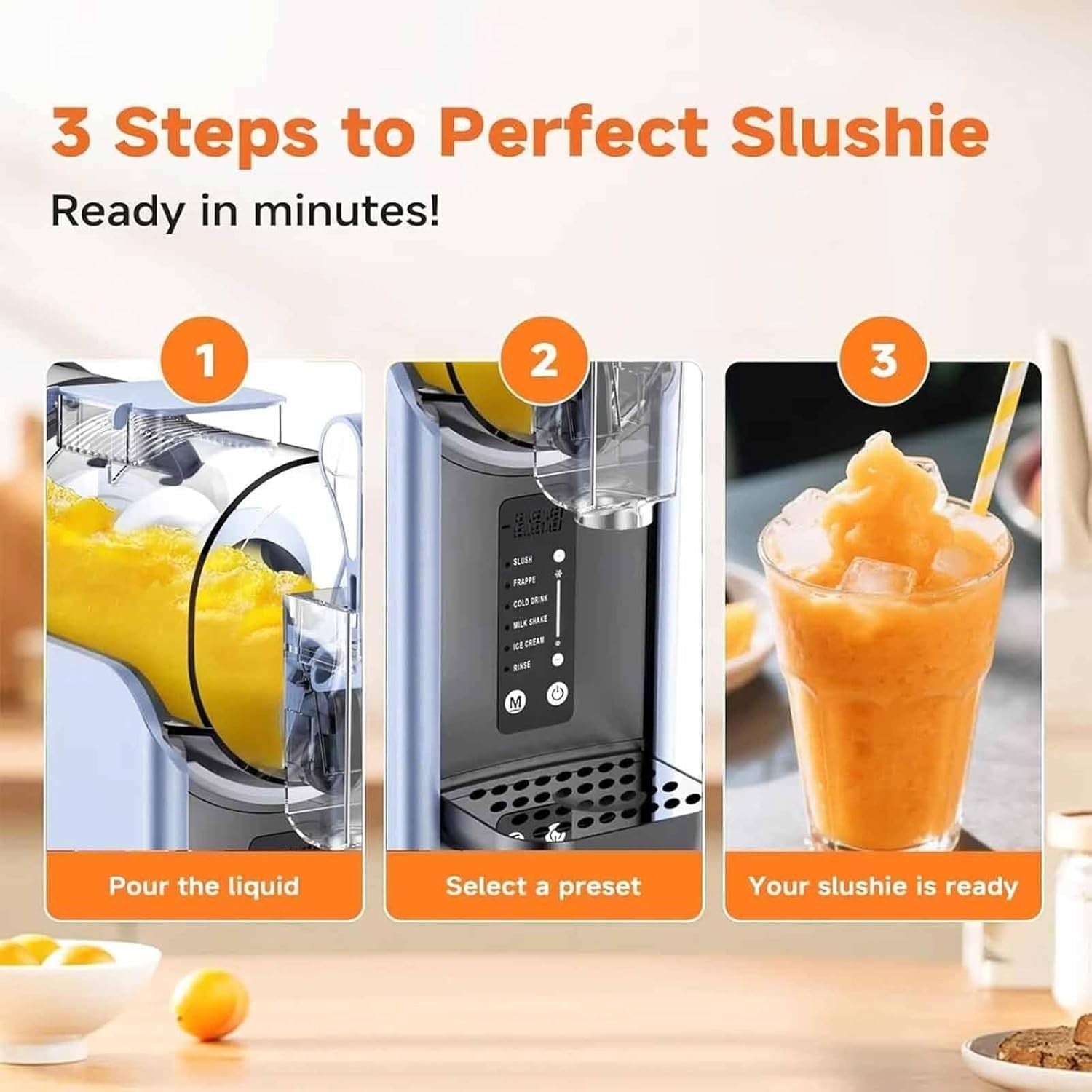 Frozen Drink Machine Slush Maker 2L Self Cleaning Cocktail Smoothie Maker