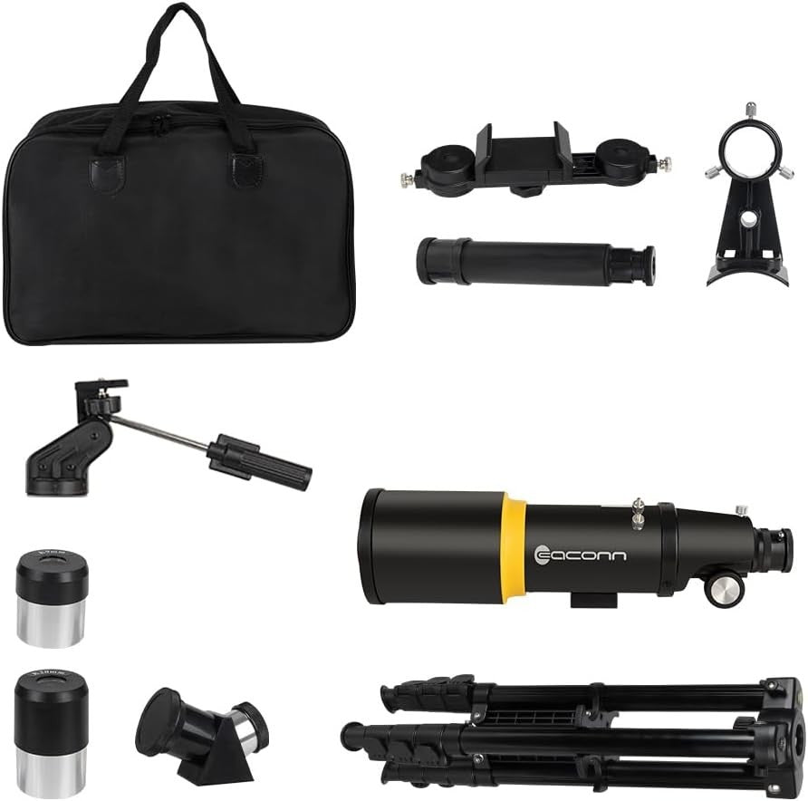 90mm 600mm Refractor Telescope for Adults Kids Astronomy with Bag