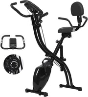 4-in-1 Folding Exercise Bike 8-Level Magnetic Resistance 330lb Capacity LCD