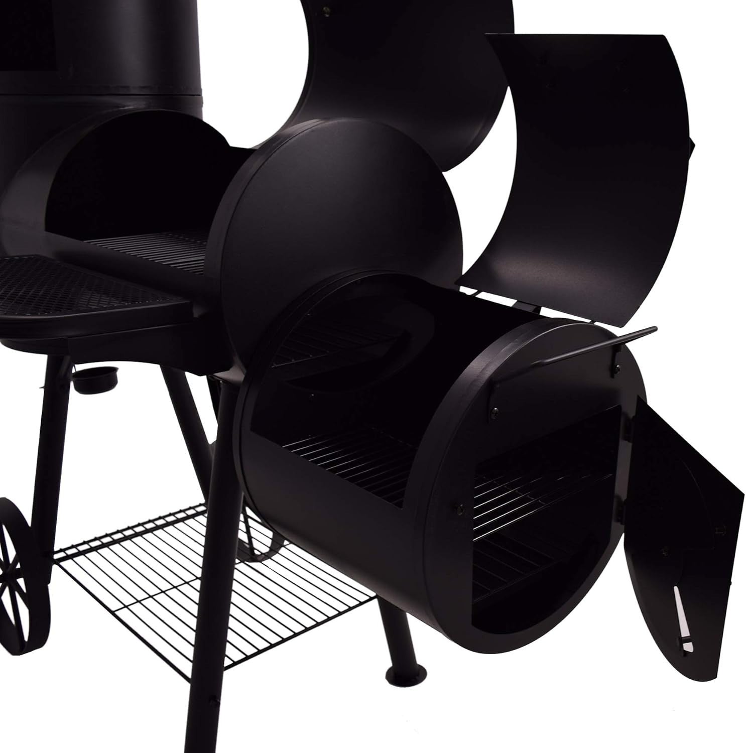XXL Charcoal Smoker BBQ Grill & Smoker Oven Trolley | Large Outdoor Barbecue