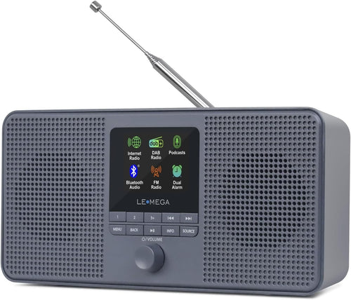 Internet Radio DAB+ FM WiFi Bluetooth Speaker Spotify Dual Alarm Portable