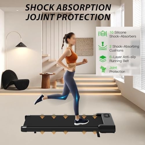 Under Desk Foldable Treadmill with Remote & Incline 1-8 km/h